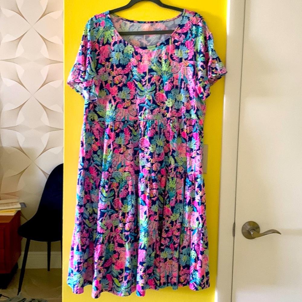 Lily Pulitzer Jodee Short Sleeve Swing Dress, size XL, NEW